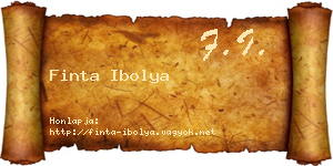 Finta Ibolya névjegykártya